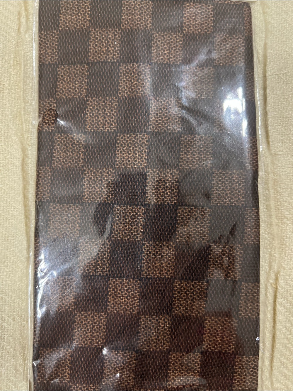 Ellas Brown Checkerboard Fashion Head Wrap NEW In Wrapper - Picture 2 of 4